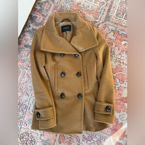 Aritzia Babaton Women's Brown Double-Breasted Peacoat